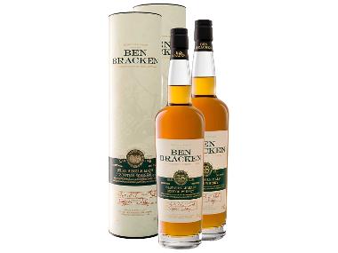 2 x 0,7-l-Flasche Whiskypaket Ben Bracken Islay Single Malt Scotch Whisky 18 Jahre mit Geschenkbox 46% Vol