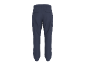 Dunkelblaue Cargohose mit Seiten- und Gesäßtaschen, Rückansicht.