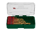 Titan-Bohrer-Set in grüner Box, mit Größen von 1,5 bis 10 mm.
