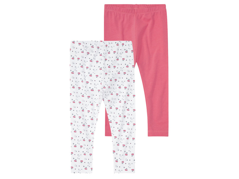 Gehe zu Vollbildansicht: lupilu® Baby Leggings, 2 Stück, mit weichem, elastischem Bund - Bild 2