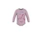 Fliederfarbener Langarm-Babybody mit Zeichentrickfigur-Aufdruck