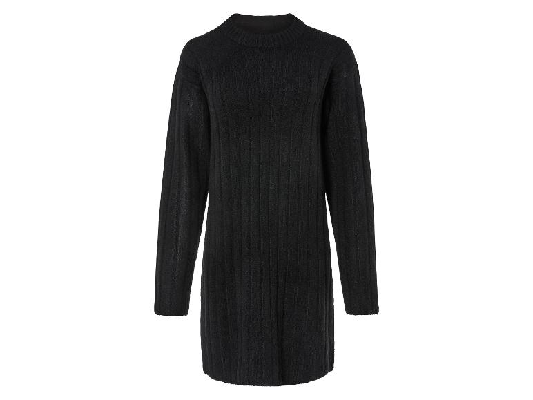 Ein schwarzer Pullover mit langen Ärmeln.