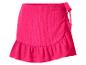 Fuchsia Minirock mit Rüschen und seitlicher Schleife