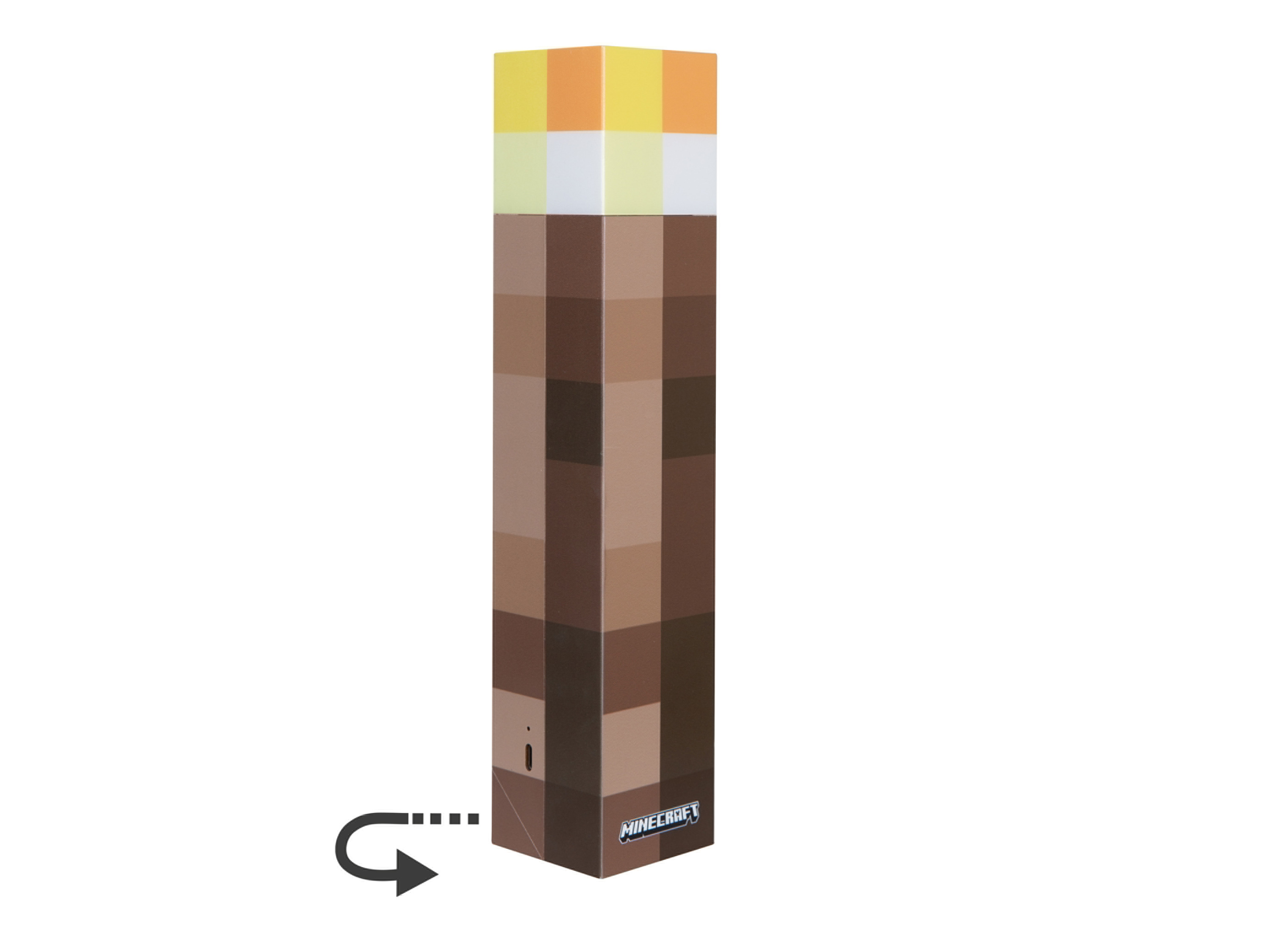 Minecraft LED Dekolicht - Deko für Minecraft Fans - Dekolampe, aufladbarer Akku, LED fest integriert, Designs: Fackel, Potion, Creeper, Netherite, Fuchsbaby ode – Bild 3 von 4