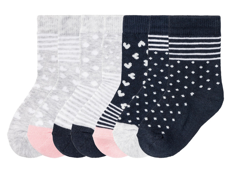 Gehe zu Vollbildansicht: lupilu Kleinkinder Mädchen Socken, 7 Paar, mit Bio-Baumwolle - Bild 2