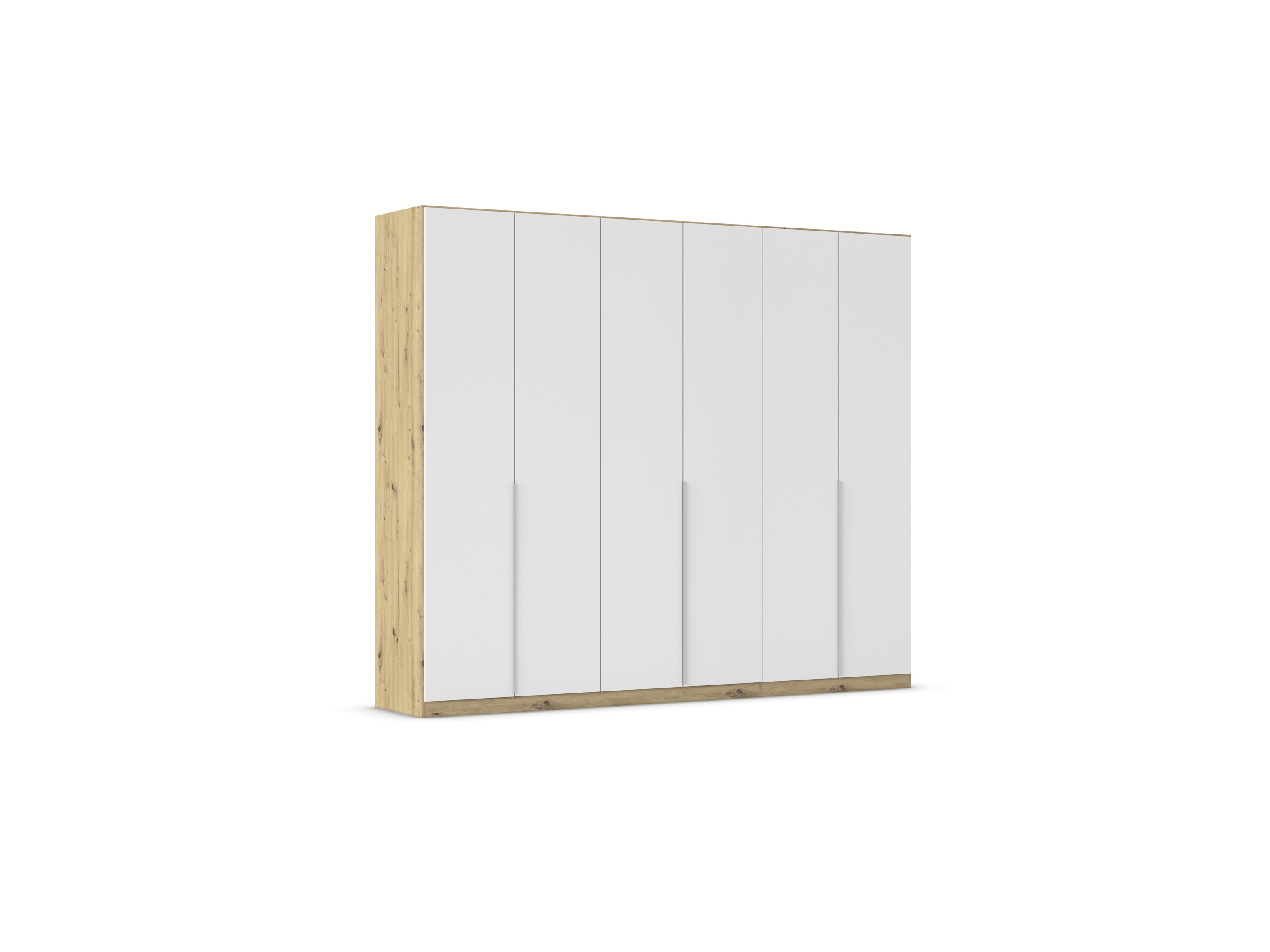 RAUCH ORANGE Drehtürenschrank Alabama (Premium-Zubehör, Weiß/Eiche Artisan, Griffe Alu, 271 x 229 cm) – Bild 3 von 4