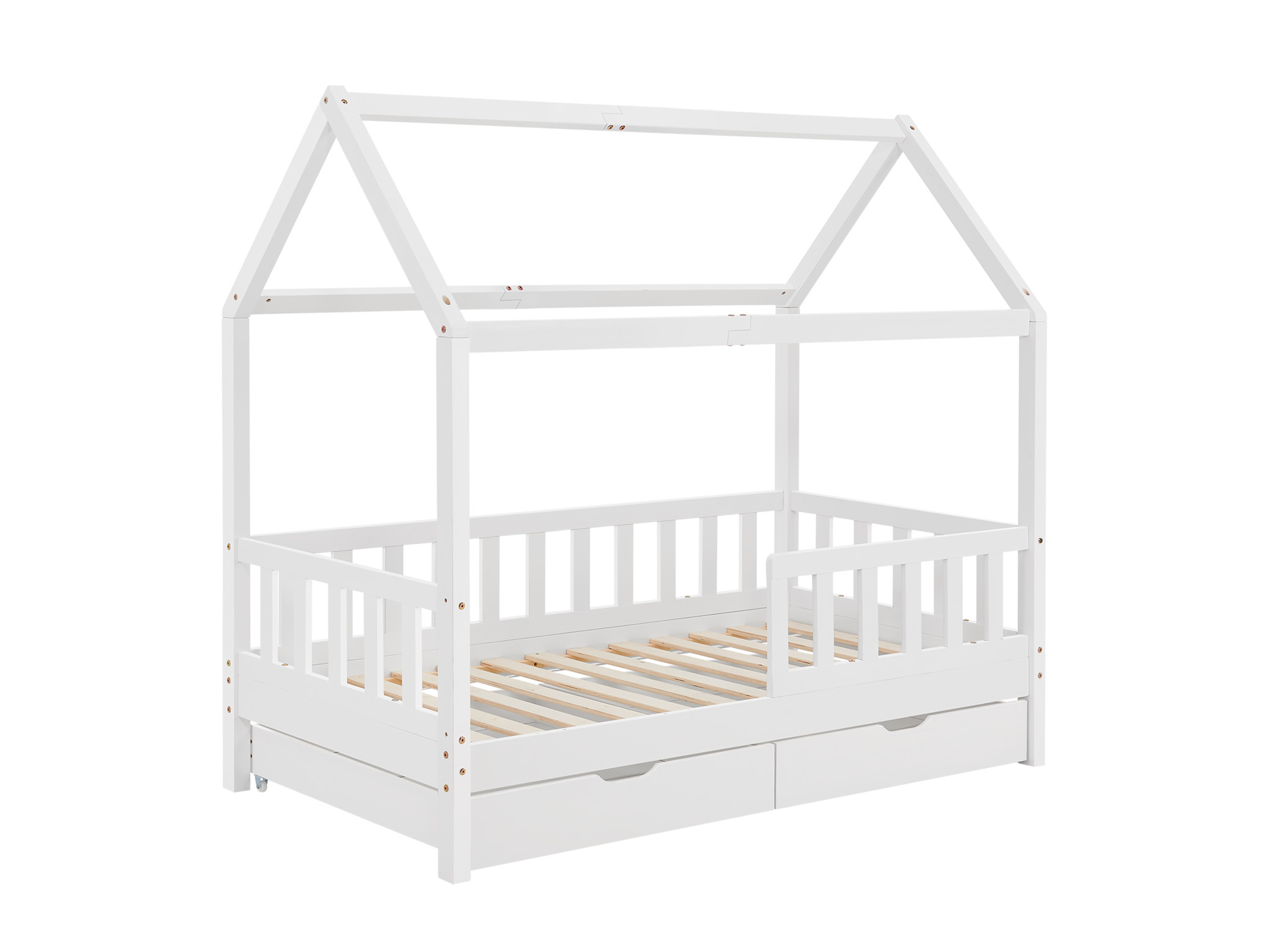 Juskys Kinderbett Marli_STR_OS (weiß mit Bettkasten, 200 x 90 cm) | 04260565527534