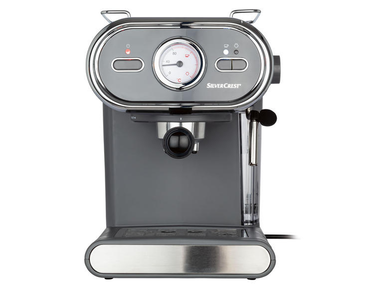 Gehe zu Vollbildansicht: SILVERCREST® Espressomaschine/Siebträger Pastell anthrazit SEM 1100 D3 - Bild 1