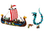 LEGO Wikinger Schiff mit Drache und Figuren