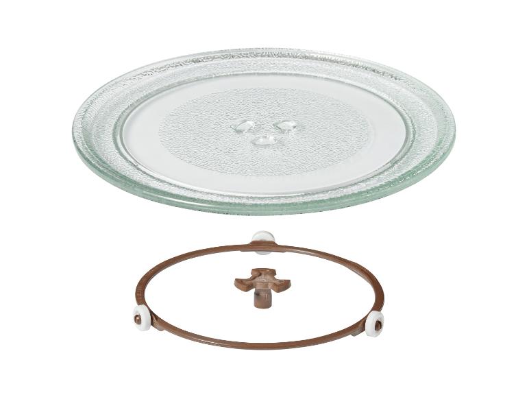 Glas-Mikrowellen-Drehteller mit Stützring und Spindel
