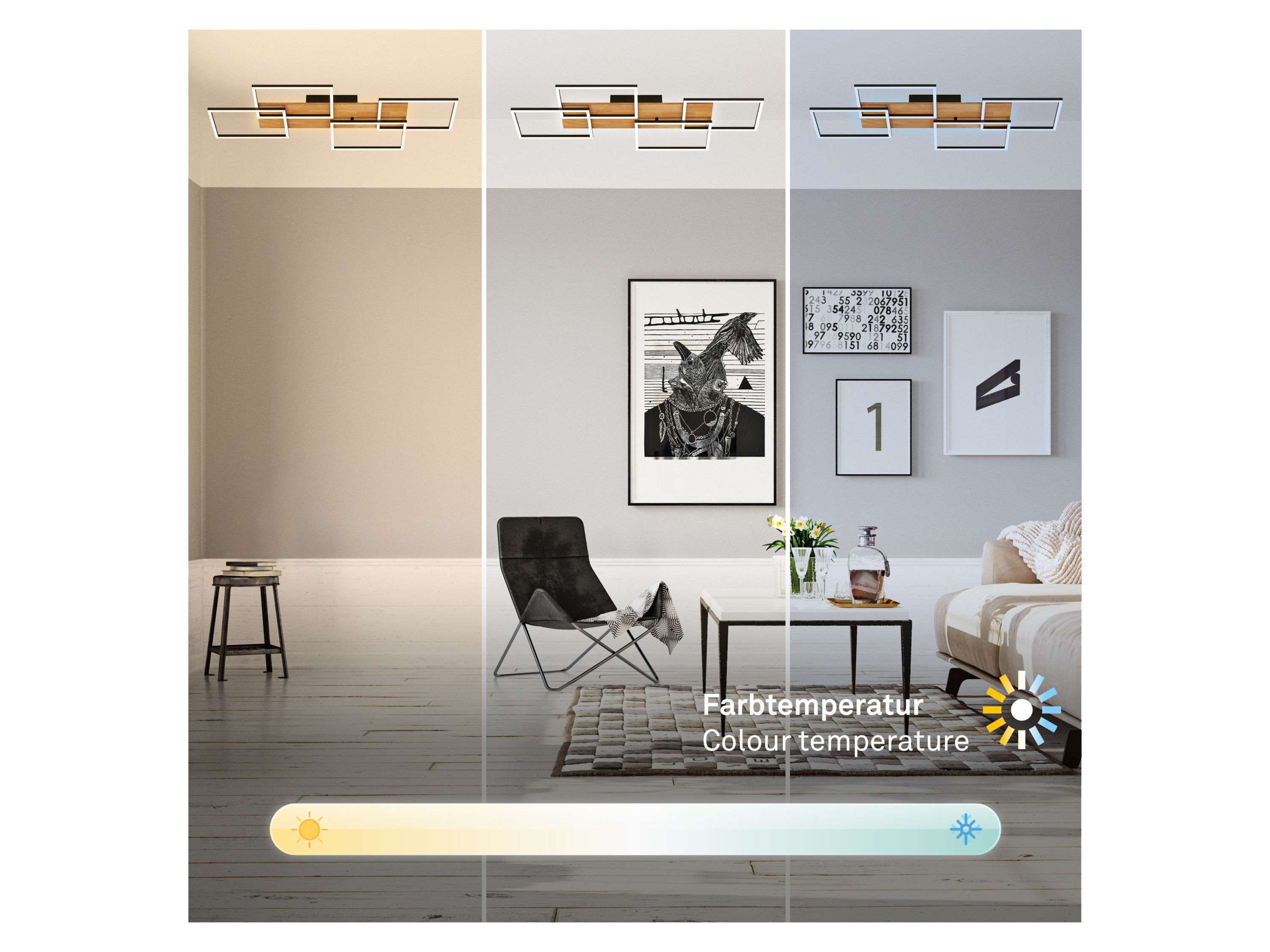 Thumbnail - Briloner CCT LED Deckenleuchte mit Backlighteffekt (95,5x41 cm)