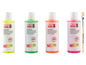 Vier Flaschen Neonfarbe von CreaBox Marabu.
