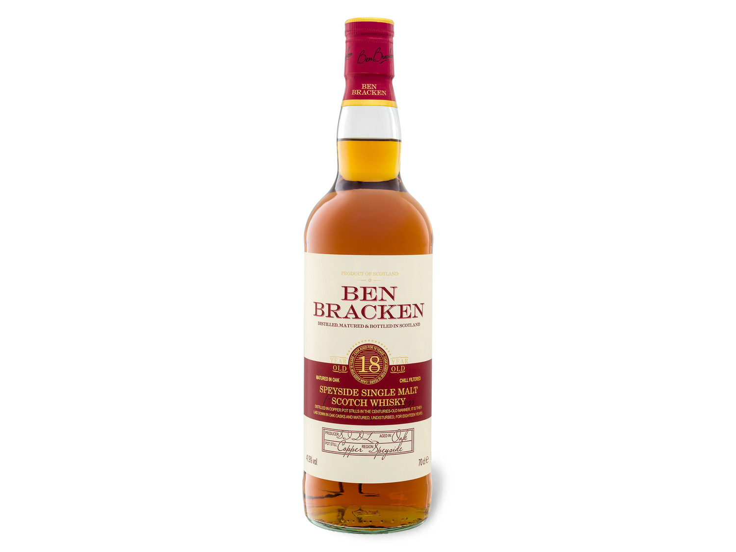 Ben Scotch Single Jahr… 18 Speyside Whisky Bracken Malt