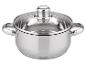 Edelstahltopf mit Deckel und Messskala