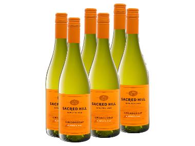 6 x 0,75-l-Flasche Weinpaket Sacred Hill Chardonnay Hawke´s Bay trocken, Weißwein