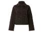 Braune Fleecejacke mit Reißverschluss und Kragen