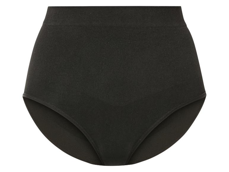 Schwarze High-Waist-Slip, weicher Stoff.