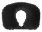 Schwarzes aufblasbares Nackenkissen für mehr Komfort auf Reisen mit Flugzeug oder Auto.