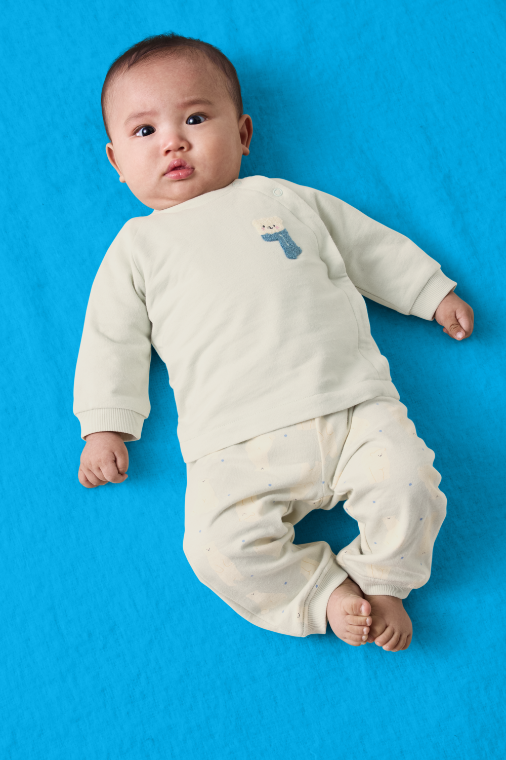 LUPILU® Baby-Sweatanzug (Blau, 50/56) – Bild 2 von 4
