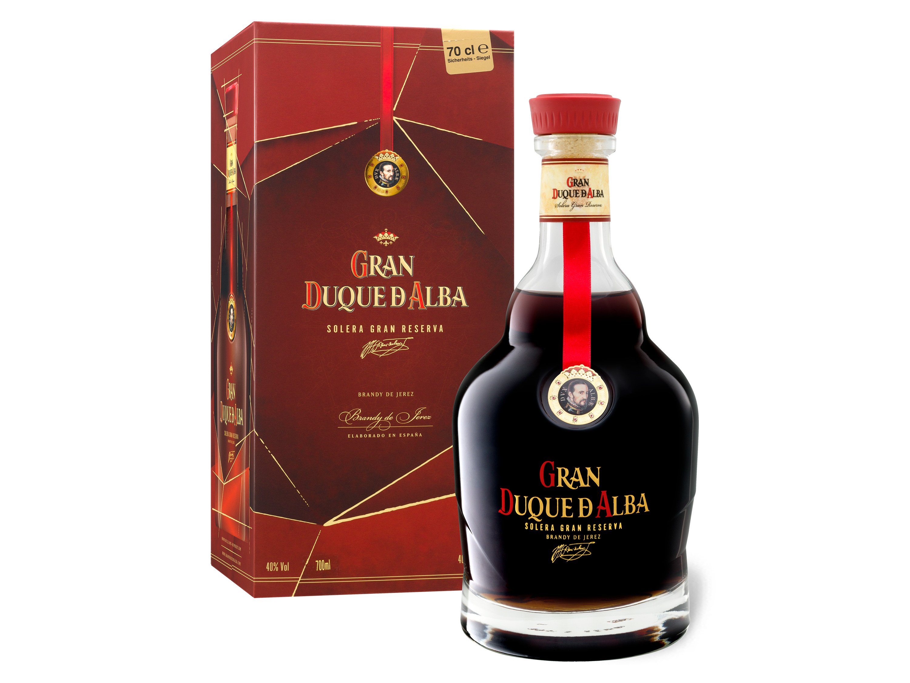 GRAN DUQUE d'Alba Solera Gran Reserva mit Geschenkbox 40% Vol