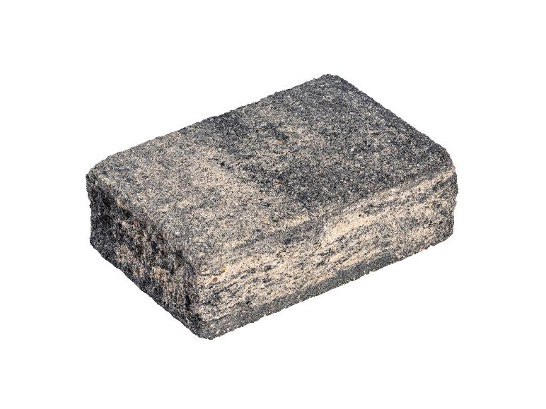 Grauer und beiger Pflasterstein mit rauer Textur