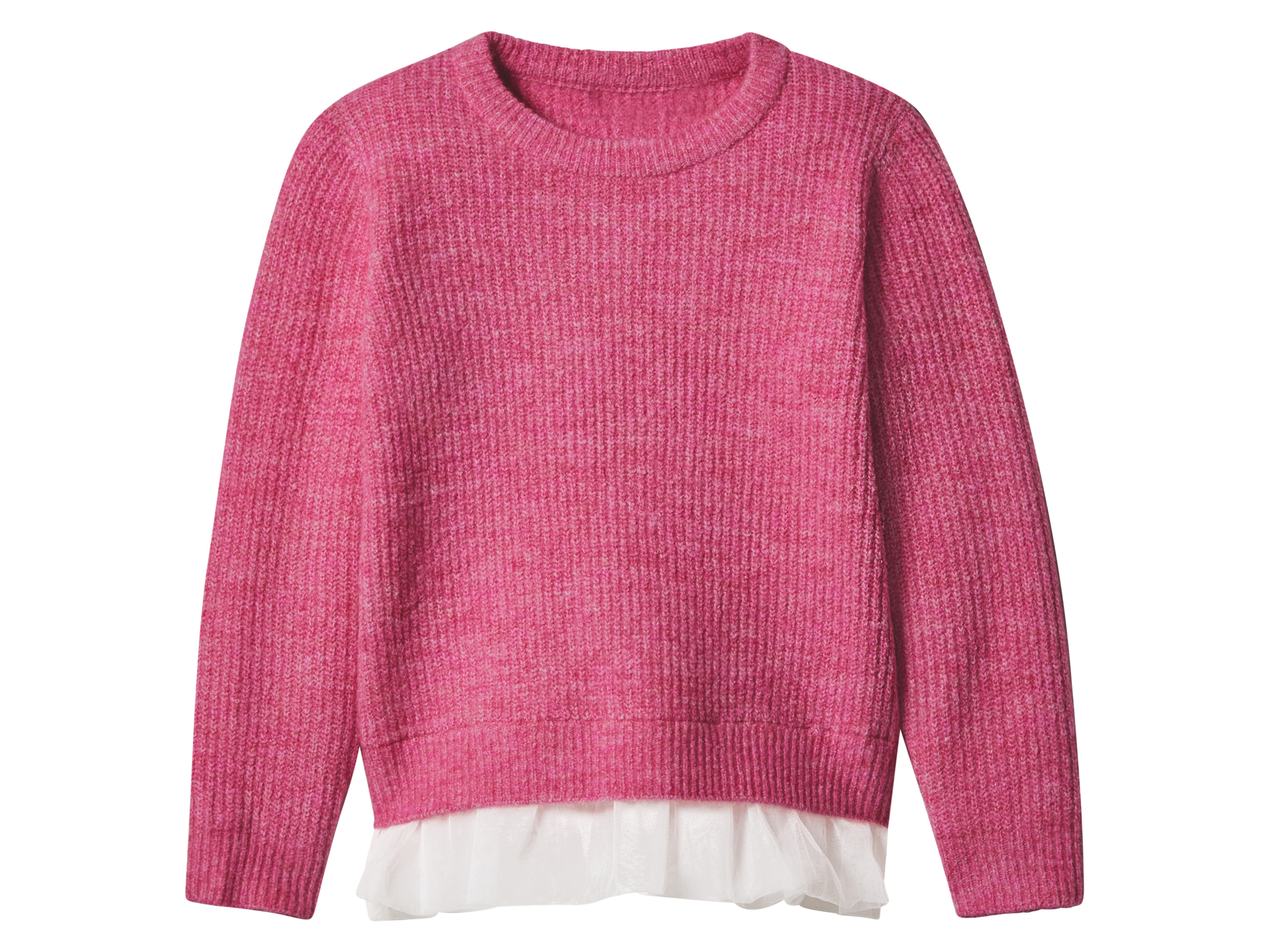 LUPILU® Kinder-Grobstrickpullover (Pink, 122/128)