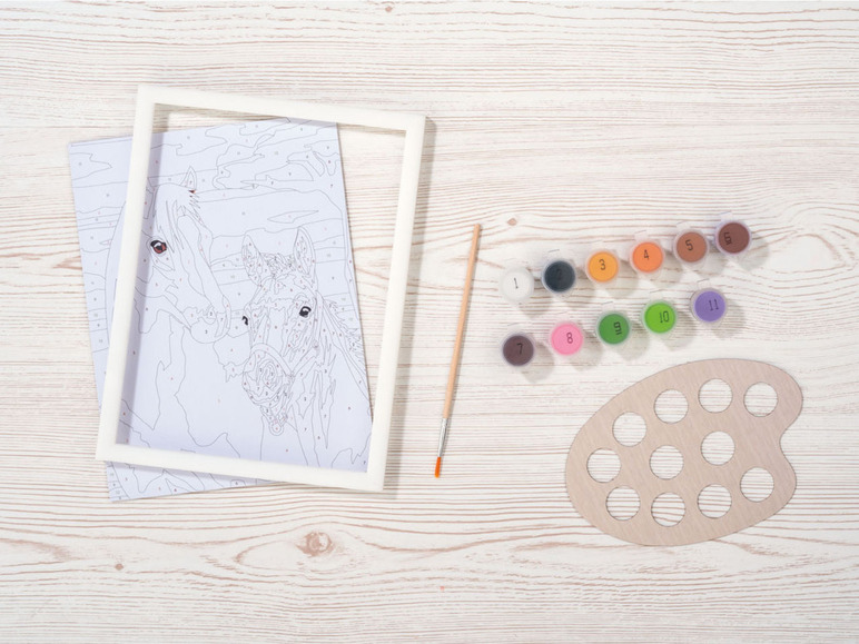 Gehe zu Vollbildansicht: crelando® Kinder Malen nach Zahlen, mit Farben und Pinsel - Bild 20