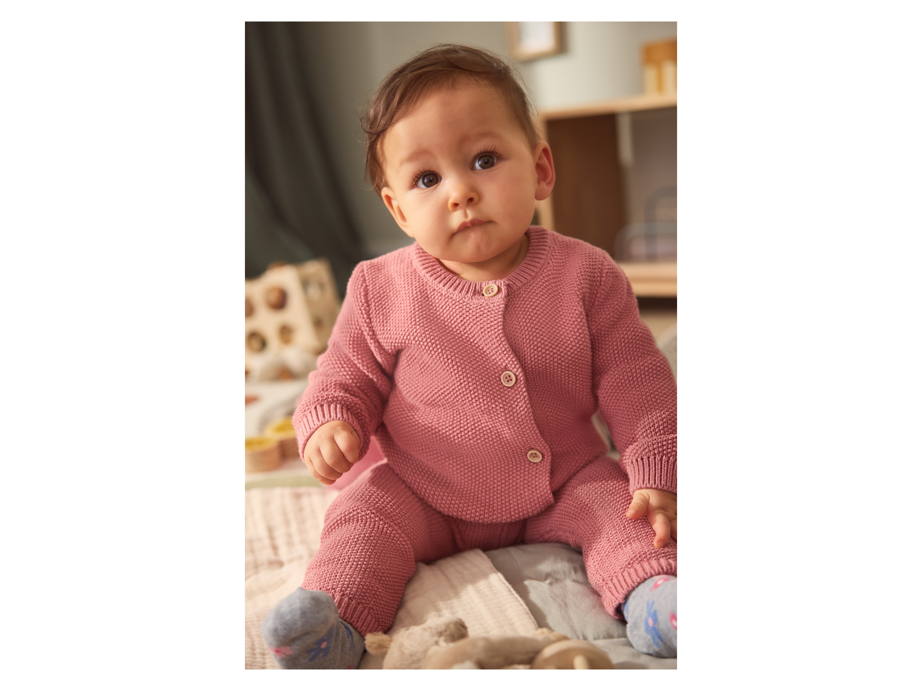 Thumbnail - lupilu® Baby Mädchen Jungen Strickjacke (Rosa, 86/92)