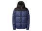 Herren-Steppjacke in Blau und Schwarz mit Kapuze