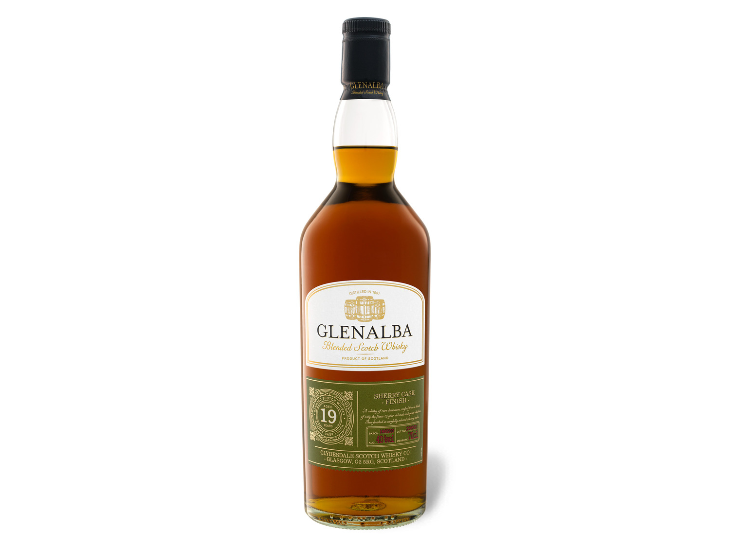 Glenalba Blended Scotch Whisky 19 Jahre Oloroso Sherry…