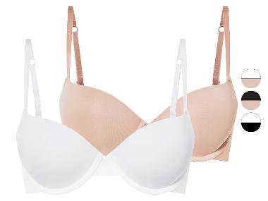 esmara® Damen Push-UP-BHs, 2 Stück, mit verstellbaren Trägern