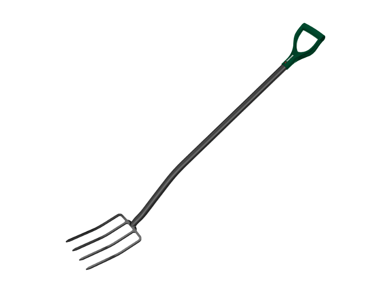 Gartengabel mit grünem Griff
