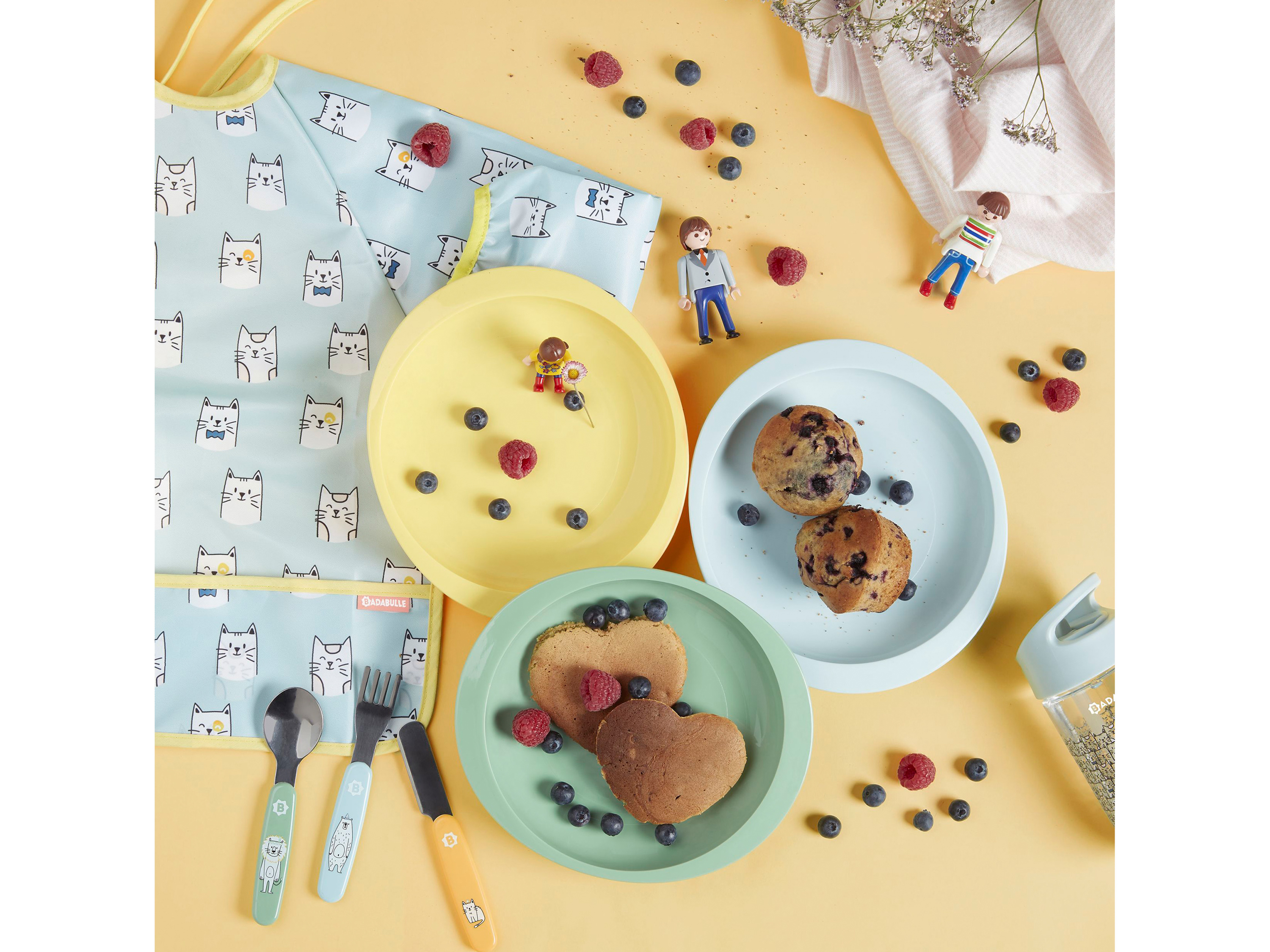 Thumbnail - Badabulle Teller-Set, rutschfest, 3 Stück