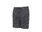 Dunkelgraue Sportshorts mit einem dezenten geometrischen Muster.