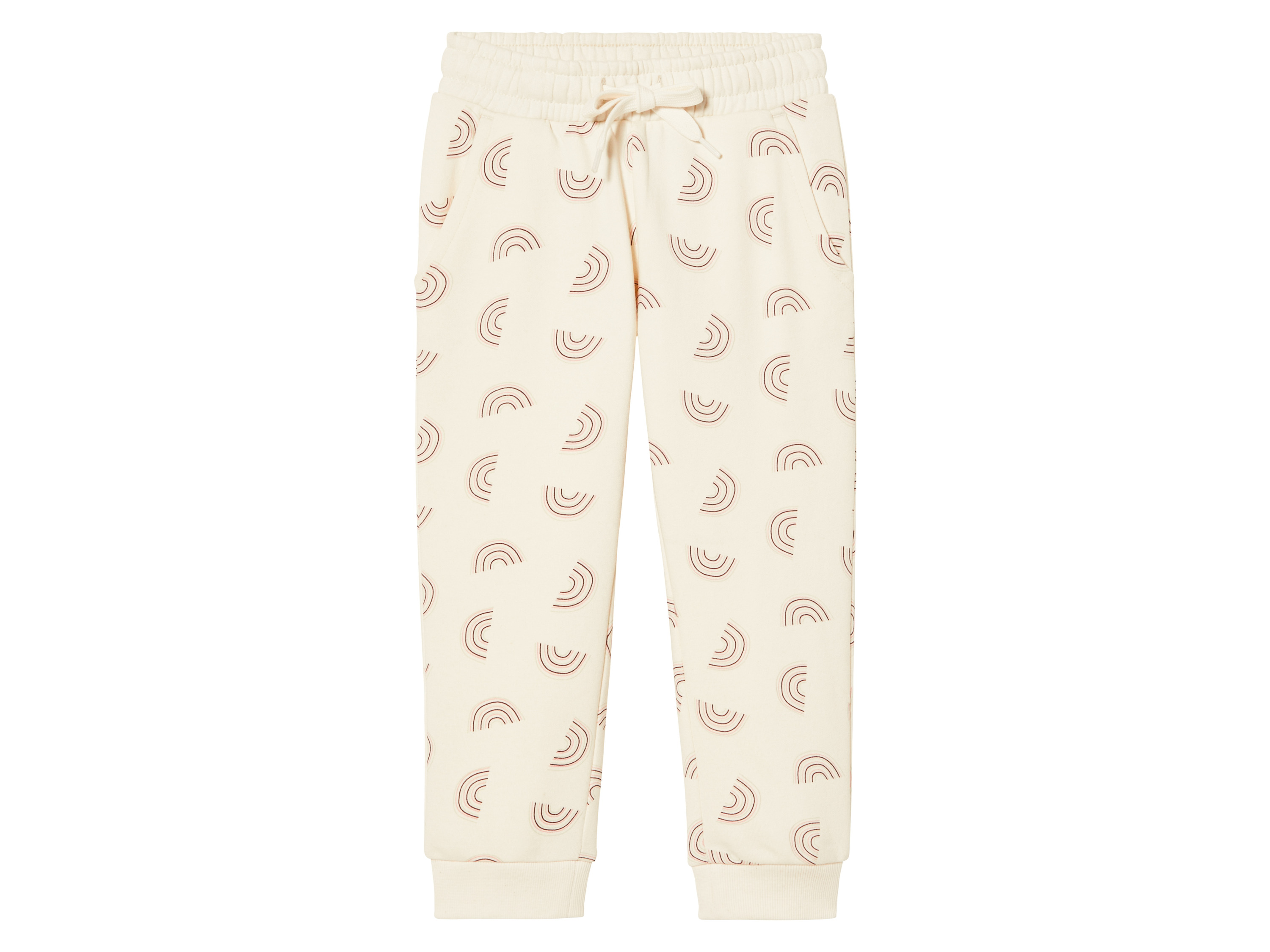 lupilu® Kleinkinder Mädchen Sweathose (gemustert/weiß, 122/128)““ | pink, weiß Muster: pink: Herz-Muster weiß: Regenbogen-Muster Detail: angeraute Innenseite seitliche Eingrifftaschen, Gummizugbund und Bindeband elastische Bündchen am Beinabschluss Bündchen: elastische Bündchen am Beinabschluss Material: Baumwolle, 40 % Polyester Pflegehinweis: waschen bei max. 40 °C nicht bleichen schonende Trocknung im Wäschetrockner bei max. 60 °C bügeln bis 150 °C Stufe 2. Dampfbügeleisen kann verwendet werden nicht trockenreinigen Größe: 98/104 – 122/128 Meine Lidl-Größe – so einfach gehts Deine Größe findest du in der Lidl-Größentabelle . Oeko-Tex® Standard 100 Geprüft auf Schadstoffe Zertifizierungsnummer: 17.Hbd.11944 Hohenstein Htti Standard 100 by Oeko-Tex® ist die weltweit bekannteste, unabhängige Zertifizierung schadstoffgeprüfter Textil- und Lederprodukte aller Art – vom Garn und den Stoffen bis hin zum gebrauchsfertigen Artikel. Das Label bestätigt