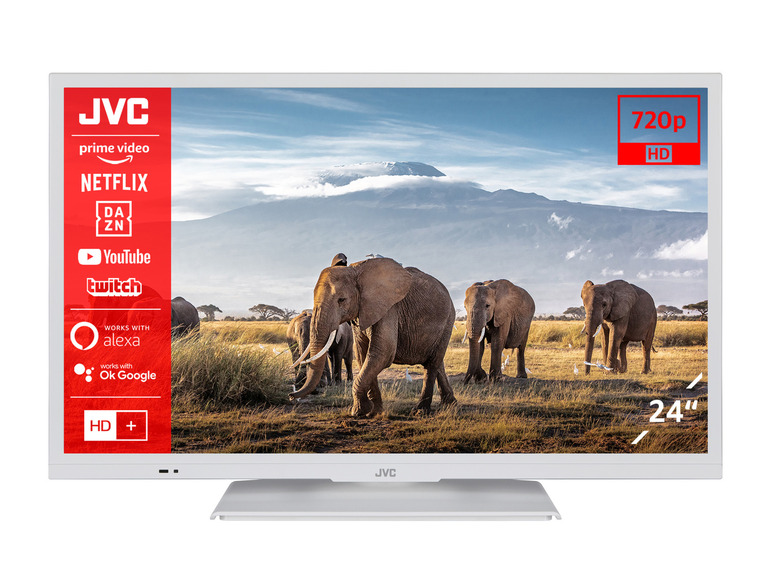 Gehe zu Vollbildansicht: JVC Fernseher »LT-24VH5156W« Smart TV 24 Zoll HD-Ready weiß - Bild 1