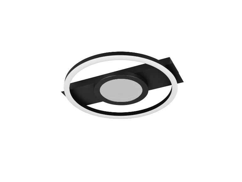 Moderne schwarz-weiße LED-Deckenleuchte mit kreisförmigem Design