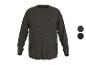 Dunkelgraues Langarmshirt für Herren mit Rundhalsausschnitt.