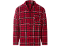 Herren-Flanell-Pyjamaoberteil in rotem Karo