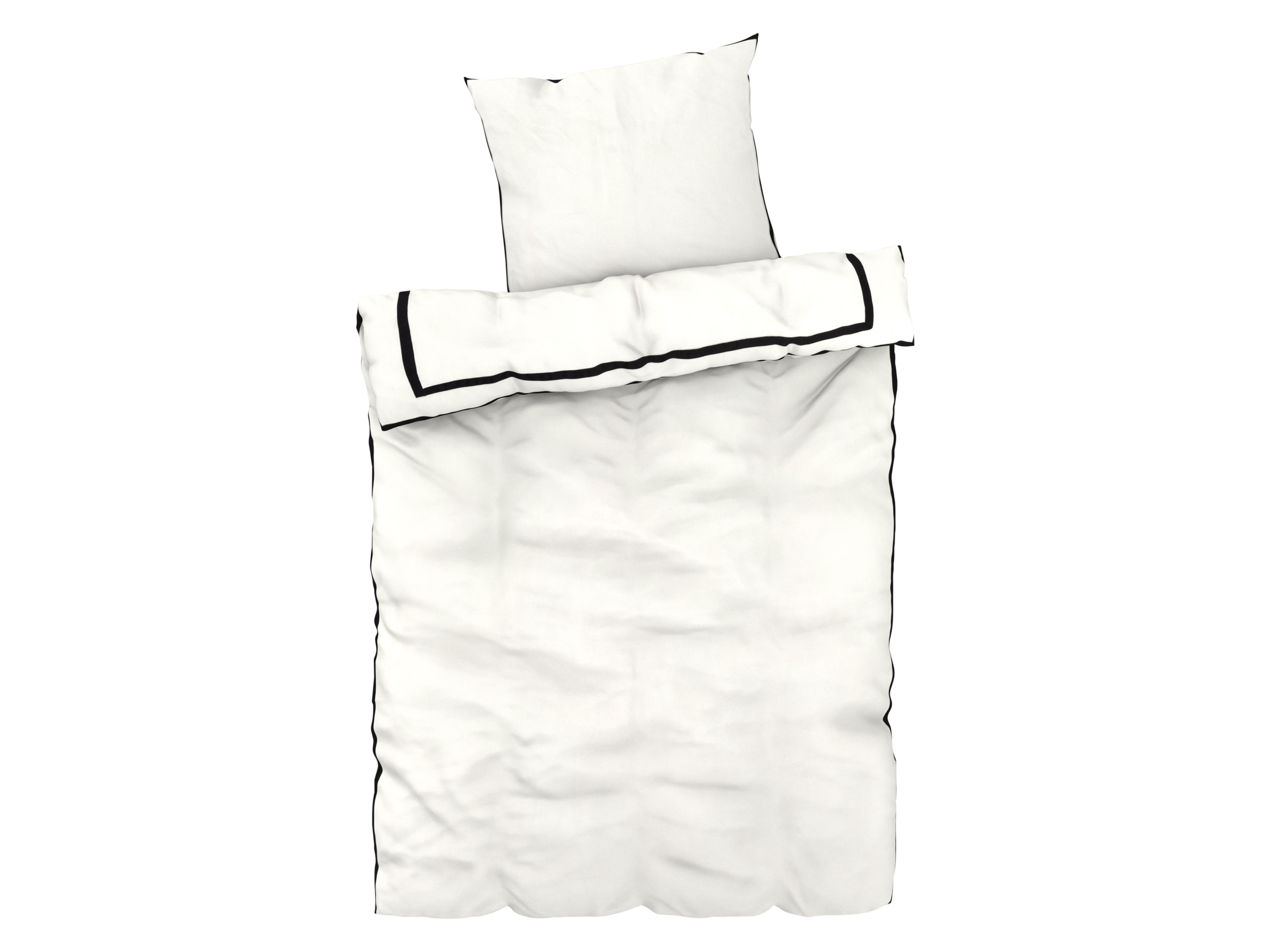 Thumbnail - LIVARNO home Bettwäsche Satin, 135 x 200 cm (Achtung: LV OSDE) (weiß/schwarz)