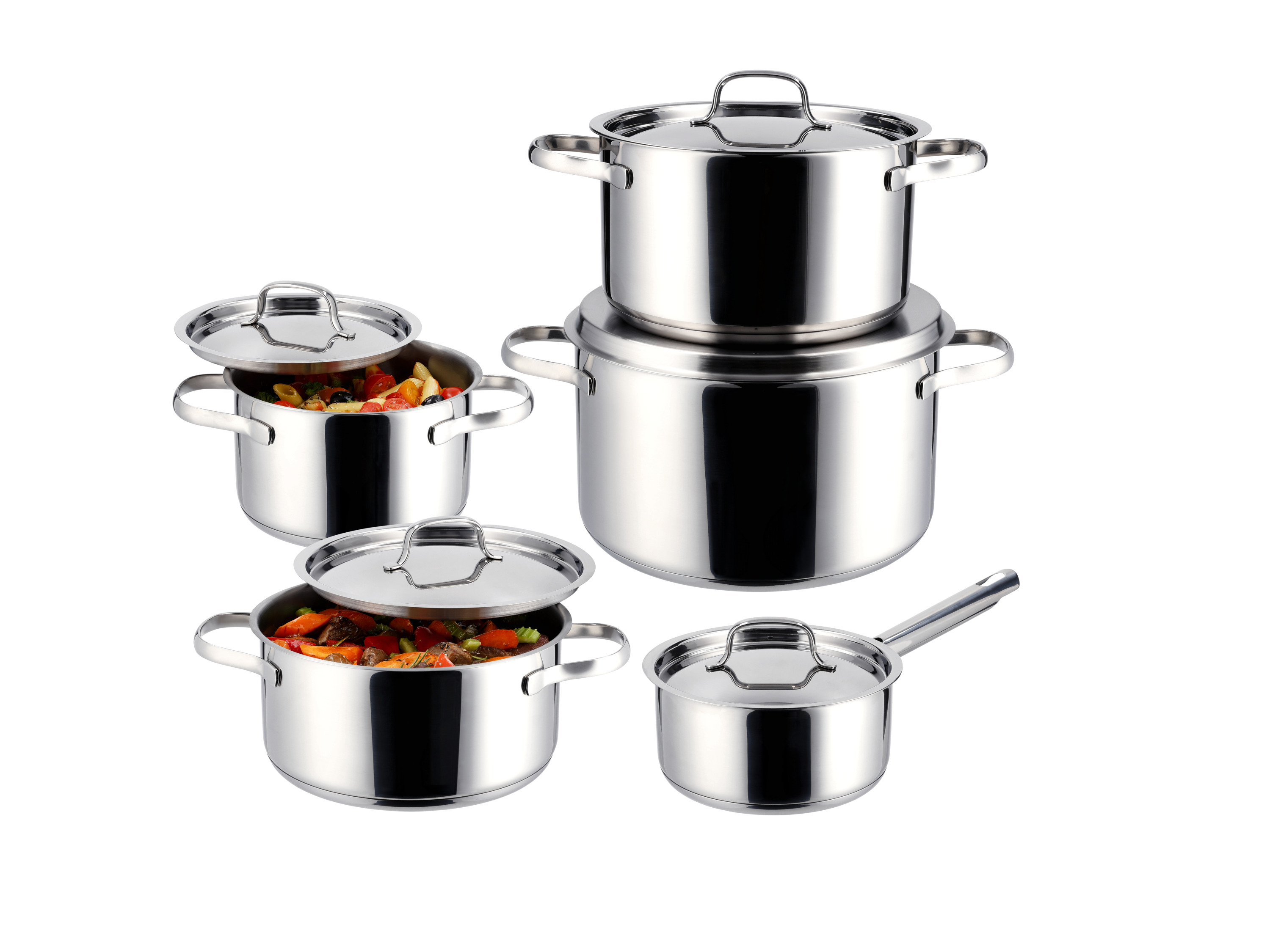 Thumbnail - SILVERCREST® Premium-Topf-Set 5-teilig (Edelstahldeckel)