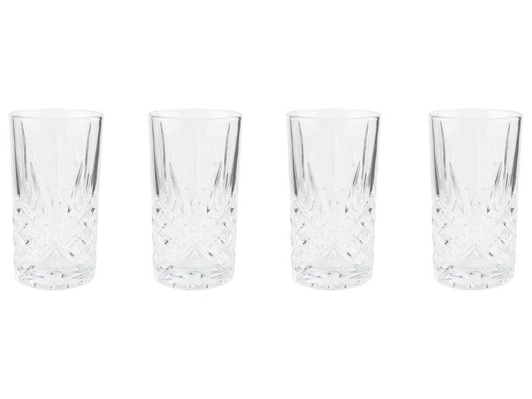 Gehe zu Vollbildansicht: ERNESTO Longdrink-Glas / Gin- Whiskey-Wasser Glas, 4 Stück, spülmaschinengeeignet - Bild 2