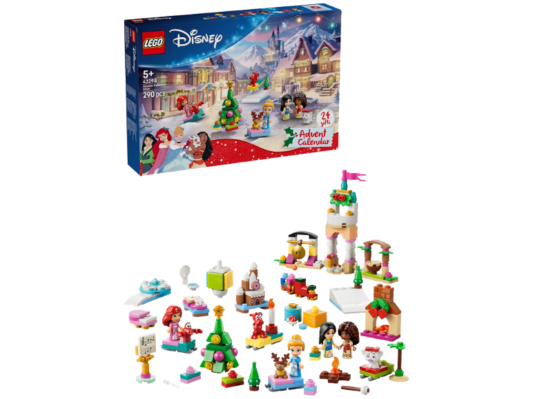 Kinder-Adventskalender mit Minipuppen und weihnachtlichem Spielzeug zum Zusammenbauen