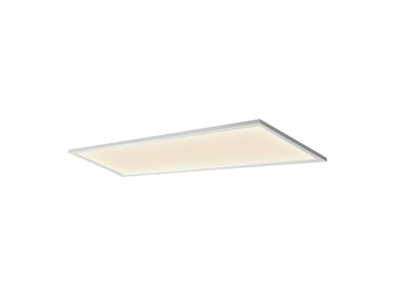 Weißes, rechteckiges LED-Panel mit warmweißem Licht
