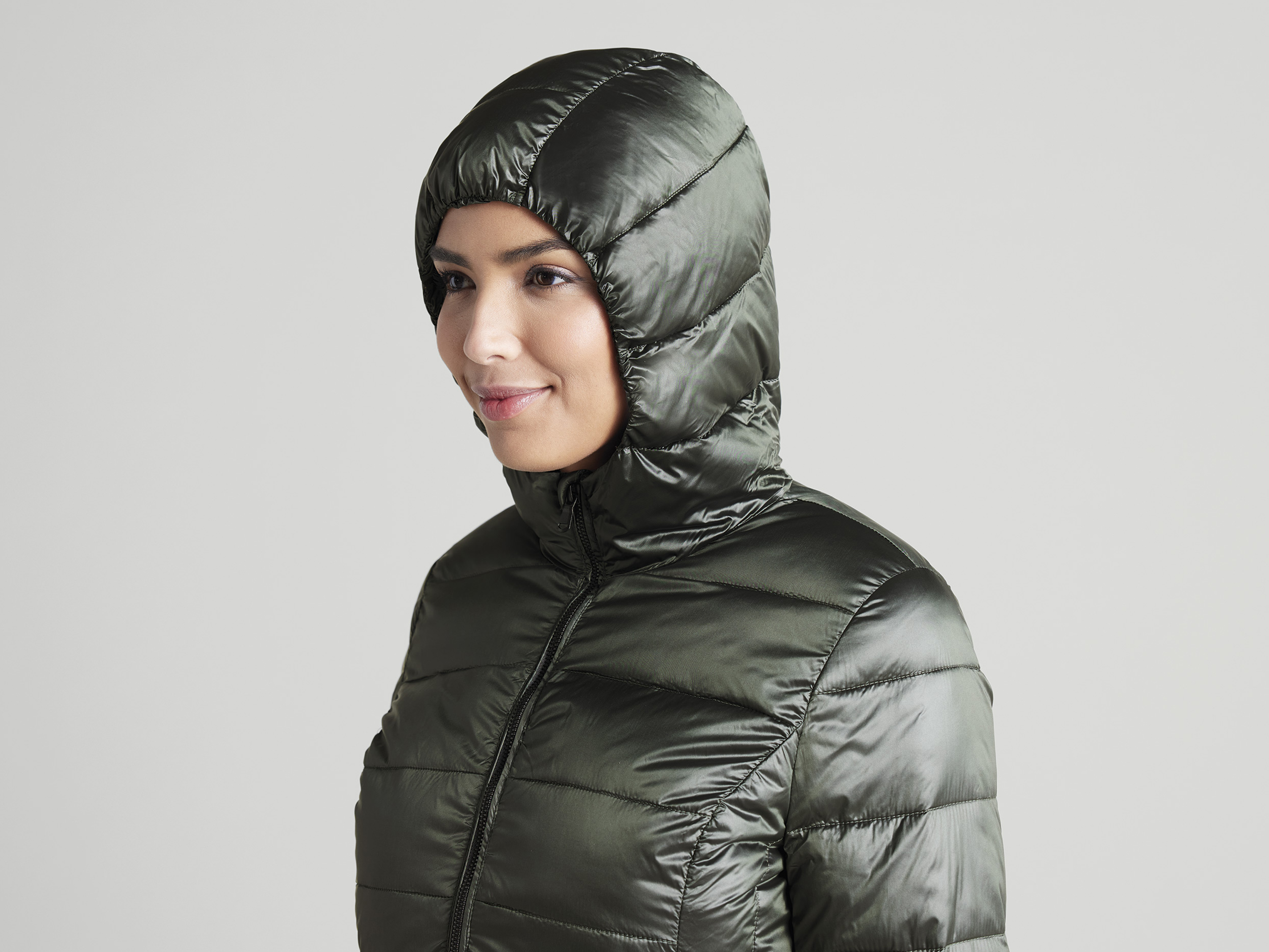 Thumbnail - esmara® Damen Mantel Lightweight (XS(32/34), grün metallic)