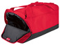 Rote Sporttasche mit großem Fach und zusätzlichen Fächern.