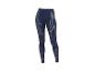 Dunkelblaue Sportleggings mit grauen Streifen