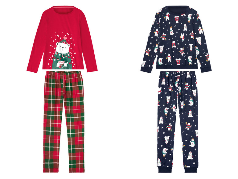 Gehe zu Vollbildansicht: pepperts Kinder Mädchen Pyjama mit weihnachtlichen Motiven - Bild 1