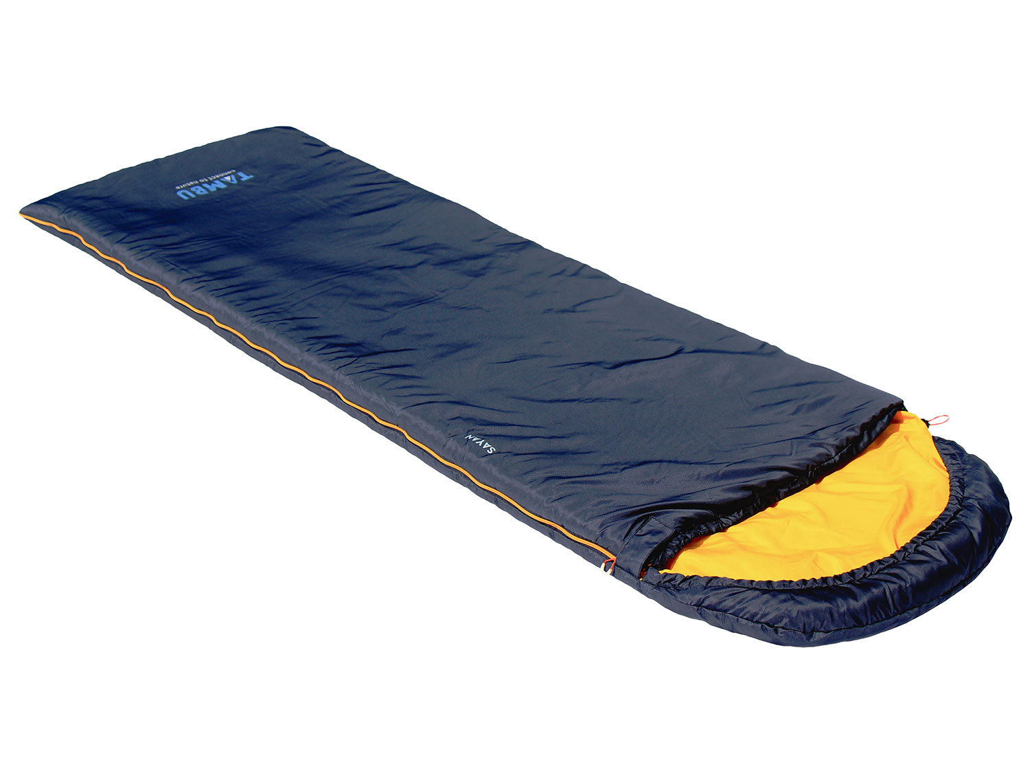 Gehe zu Vollbildansicht: TAMBU Deckenschlafsack Sayan blau/gelb - Bild 1