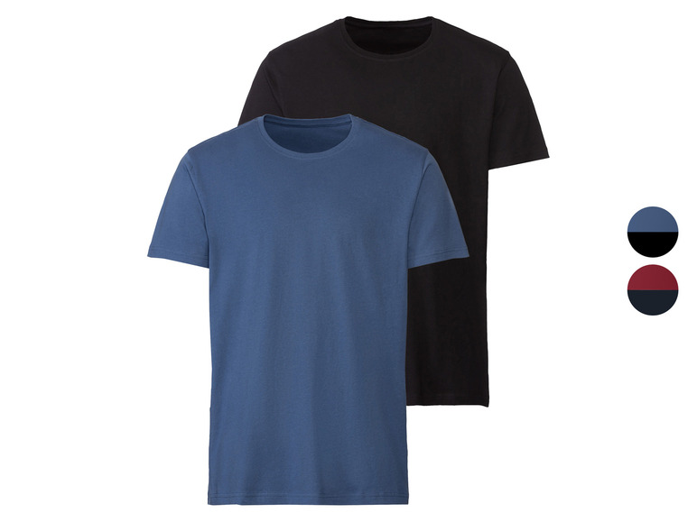 Gehe zu Vollbildansicht: LIVERGY® Herren T-Shirts, 2 Stück, aus reiner Baumwolle - Bild 1